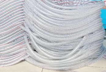 비 톱션 맑은 유연한 강화 된 Hose 물 PVC 엮은 Hose 정원 자동차 세탁용