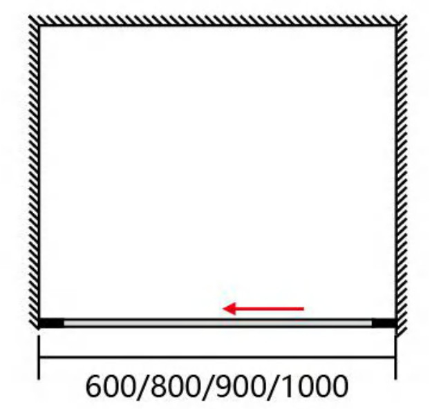 900mm 크리스탈 맑은 샤워 큐비클 폴딩 슬라이드 도어 900 X 900 샤워 큐비클